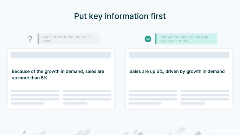 Put key Information